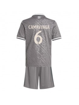 Real Madrid Eduardo Camavinga #6 Dječji Rezervni Dres kompleti 2024-25 Kratak Rukavima (+ kratke hlače)